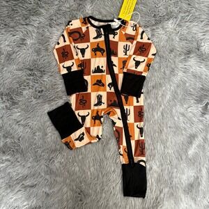 Small Shop Convertible Bamboo Sleeper Zippy Cowboy Checkered Baby 3-6 Months